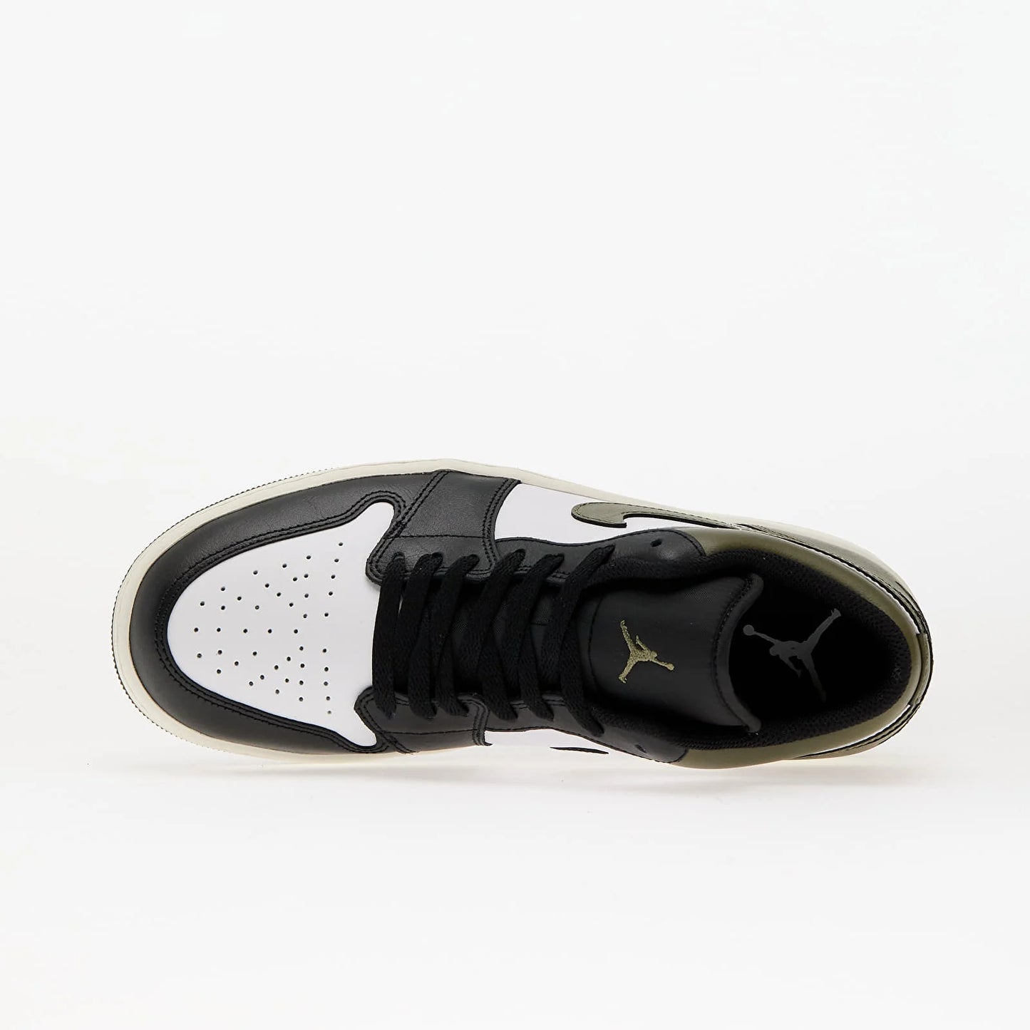 Air Jordan 1 Low GS "Black Toe Medium Olive" 553560-092