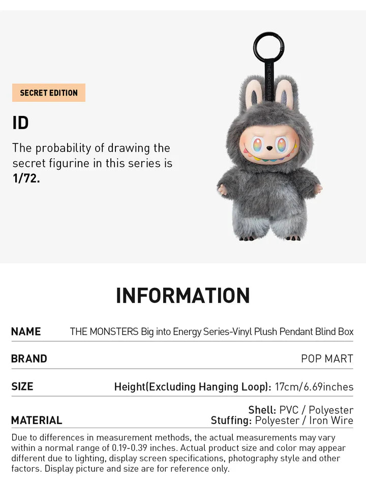 Pop Mart Labubu The Monsters Big Into Energy Series Vinyl Face Blind Box
