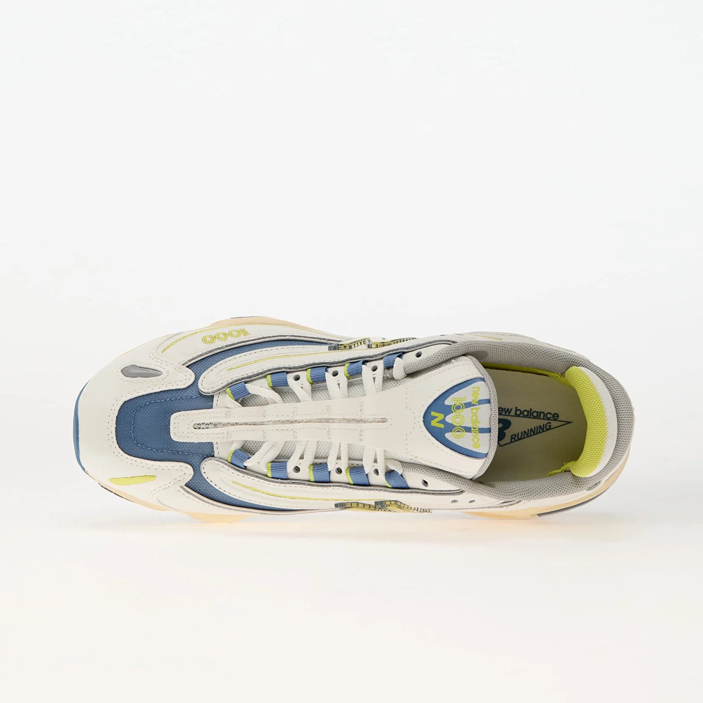 Pantofi sport New Balance 1000 Sea Salt cu design alb și albastru pentru alergare confortabilă