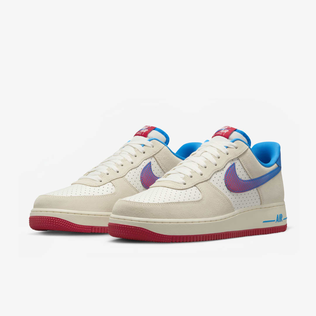 Pantofi sport Nike Air Force 1 '07 LV8 Harlem Globetrotters Pack alb cu albastru si rosu