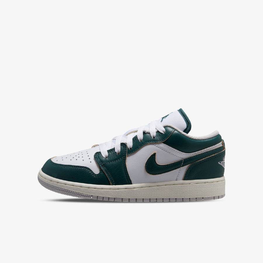 Pantofi sport Jordan 1 Low “Oxidised Green” albi cu detalii verzi, model Dod Resell