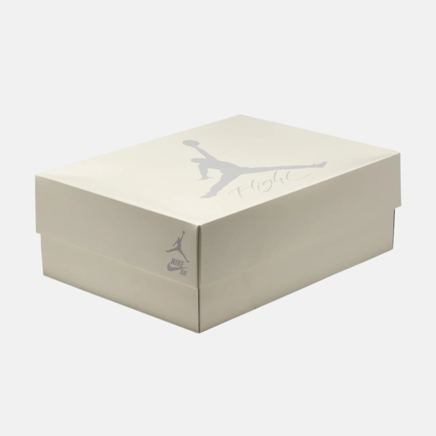 Cutie de pantofi Nike SB x Air Jordan 4 Retro White Navy cu logo Jumpman pe capac