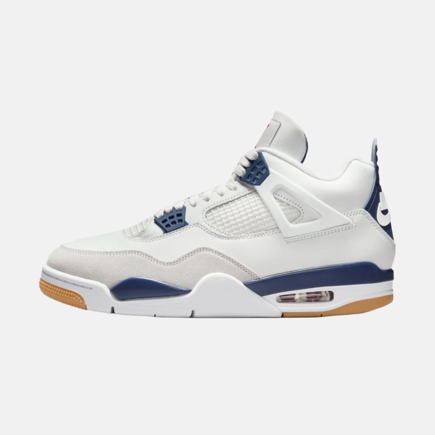 Adidați Nike SB x Air Jordan 4 Retro White Navy cu design alb și detalii bleumarin pentru colecționari