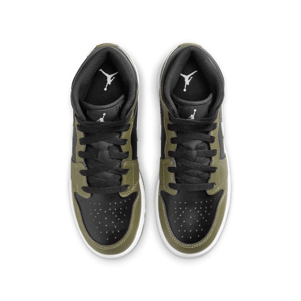 Air Jordan 1 Mid “Black/White/Olive” DQ8423 092