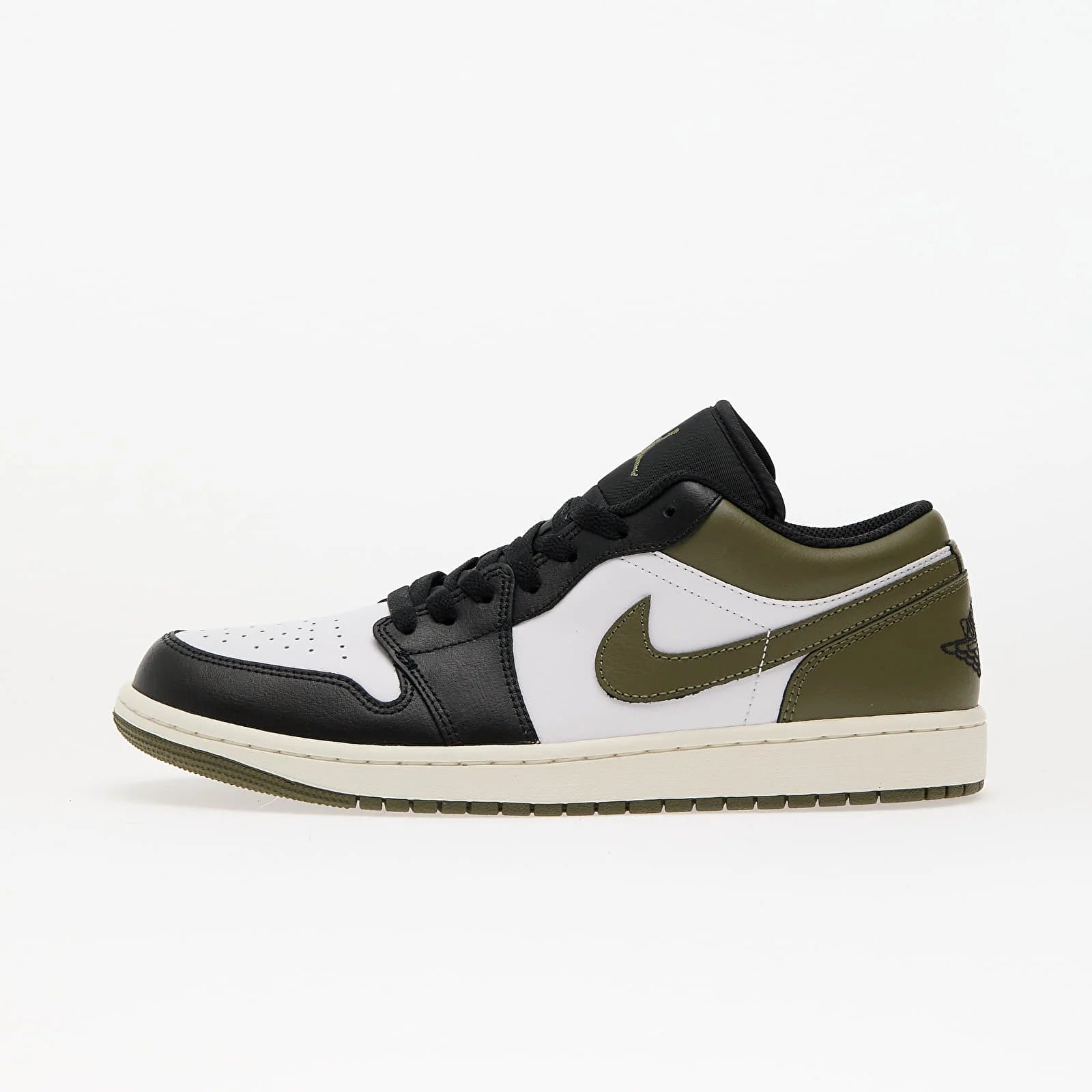 Air Jordan 1 Low GS "Black Toe Medium Olive" 553560-092