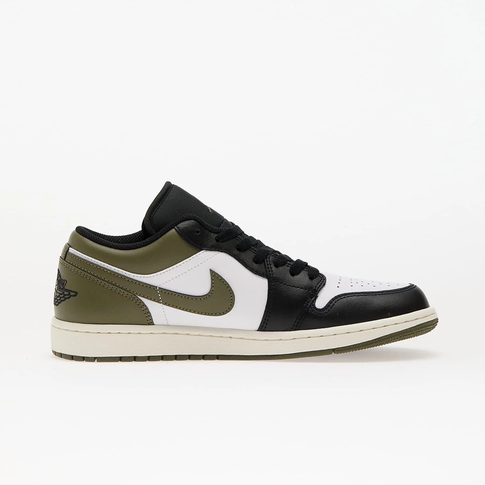 Air Jordan 1 Low GS "Black Toe Medium Olive" 553560-092