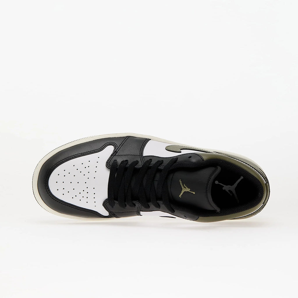 Air Jordan 1 Low GS "Black Toe Medium Olive" 553560-092