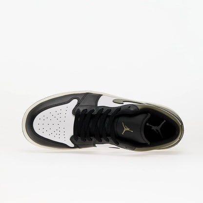 Air Jordan 1 Low GS "Black Toe Medium Olive" 553560-092