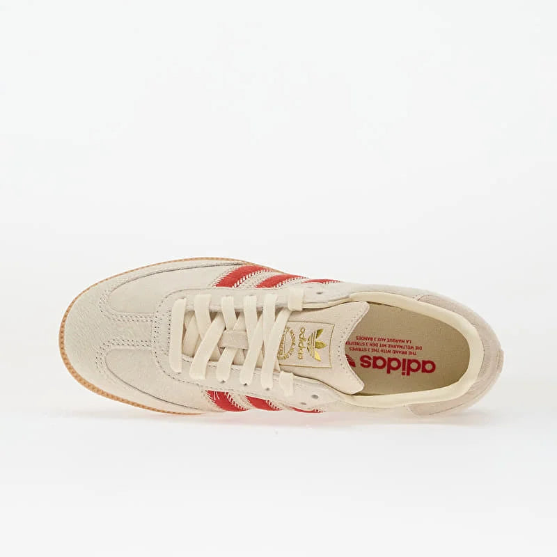 Adidas Samba OG Pony Hair “Wonder Beige/Better Scarlet” JS3935