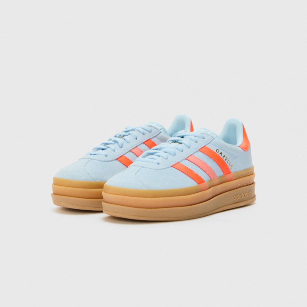 Adidas Gazelle Bold “Clear Sky/Solar Red/Gold-Coloured”