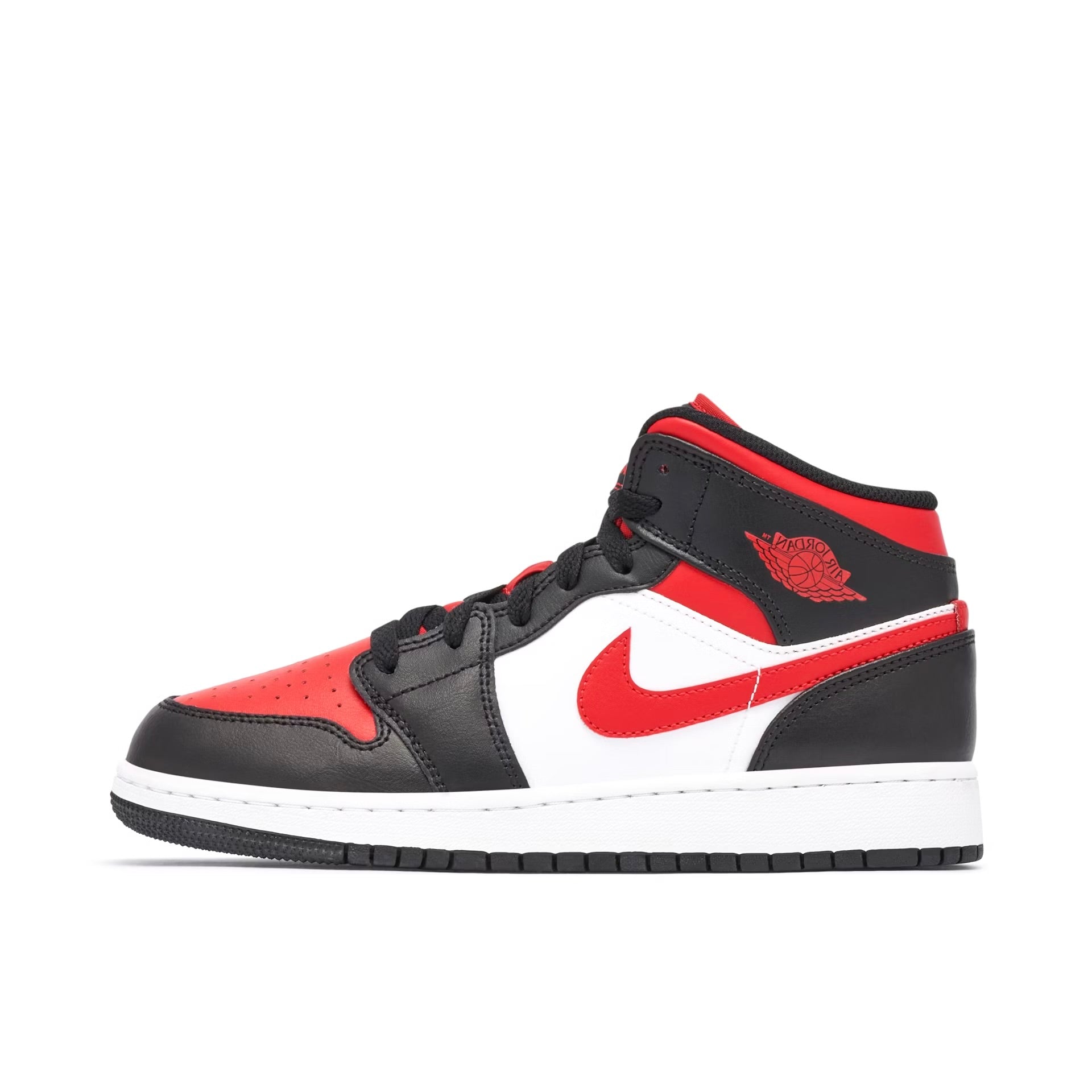 Air Jordan 1 Mid GS “Bred Toe White”