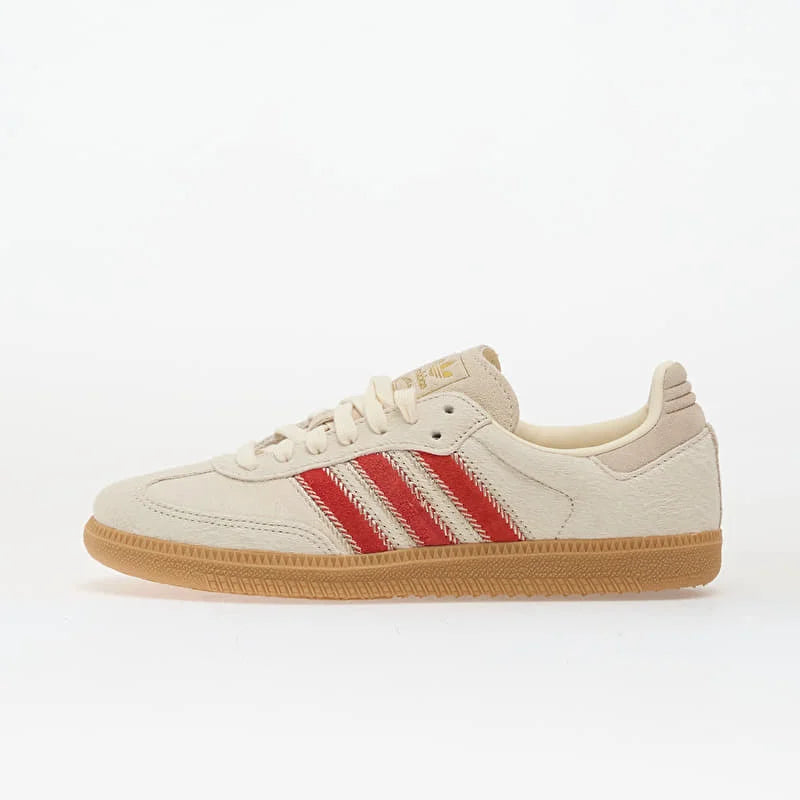 Adidas Samba OG Pony Hair “Wonder Beige/Better Scarlet” JS3935