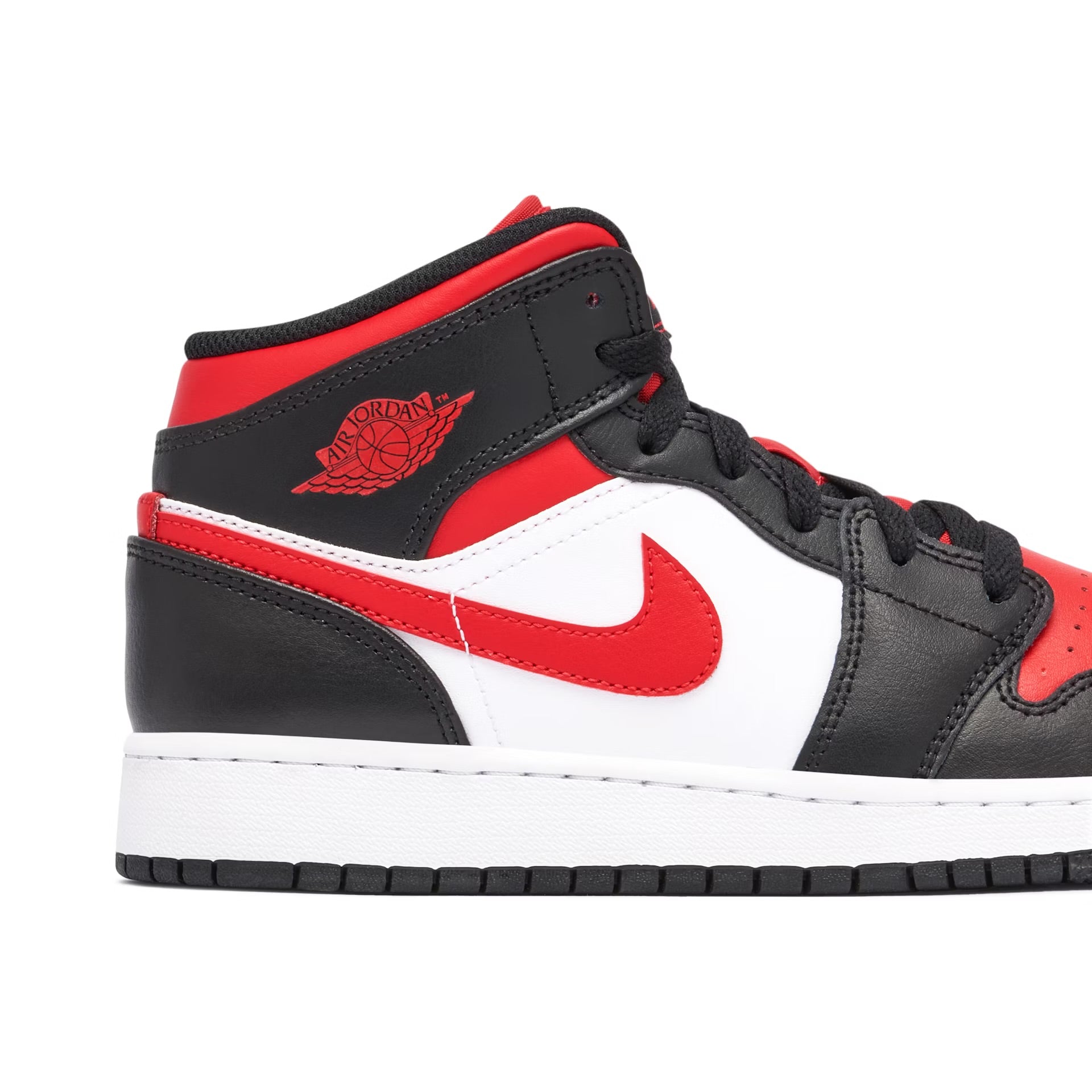 Air Jordan 1 Mid GS “Bred Toe White”