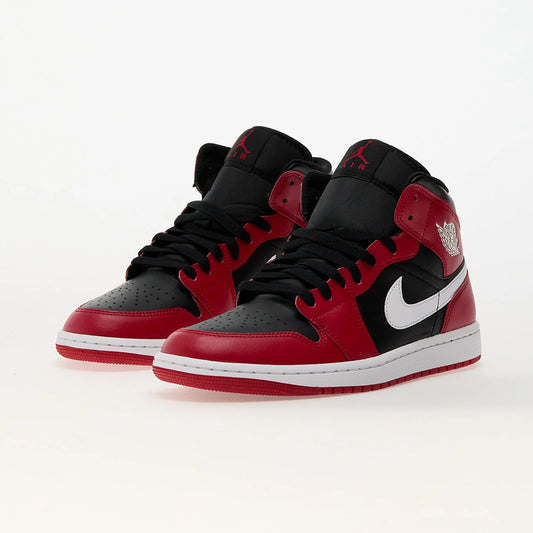 Air Jordan 1 Mid "Black/ White-Gym Red"