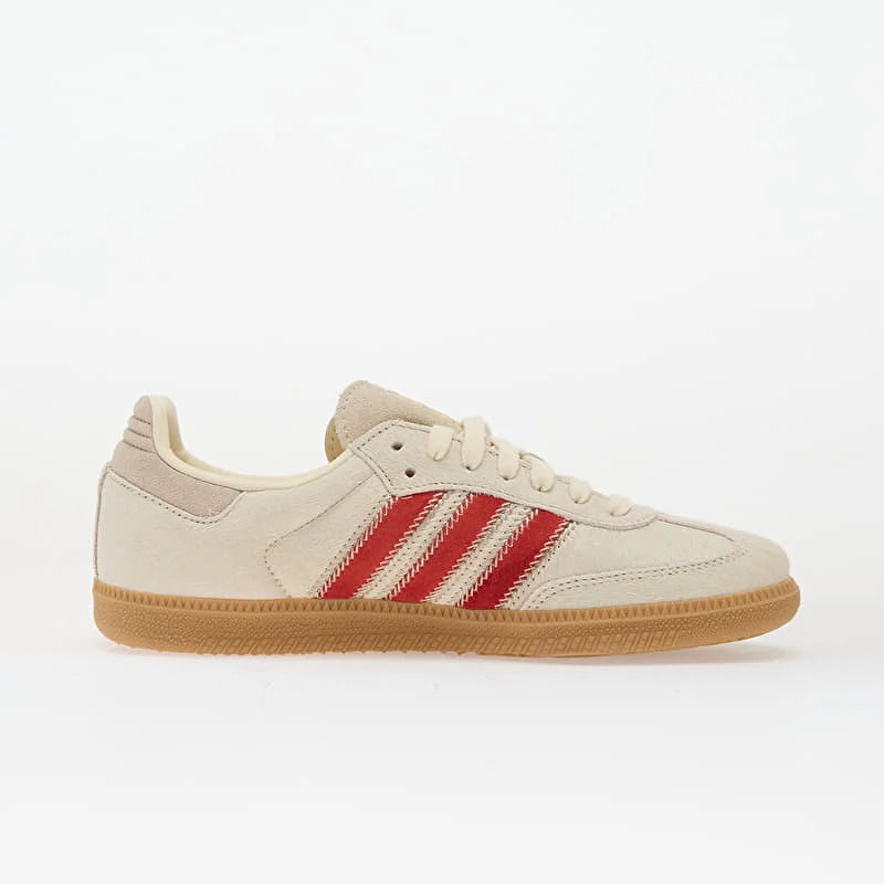 Adidas Samba OG Pony Hair “Wonder Beige/Better Scarlet” JS3935