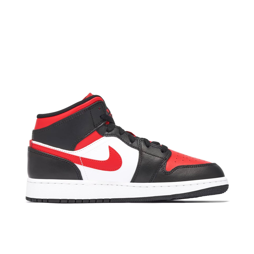 Air Jordan 1 Mid GS “Bred Toe White”