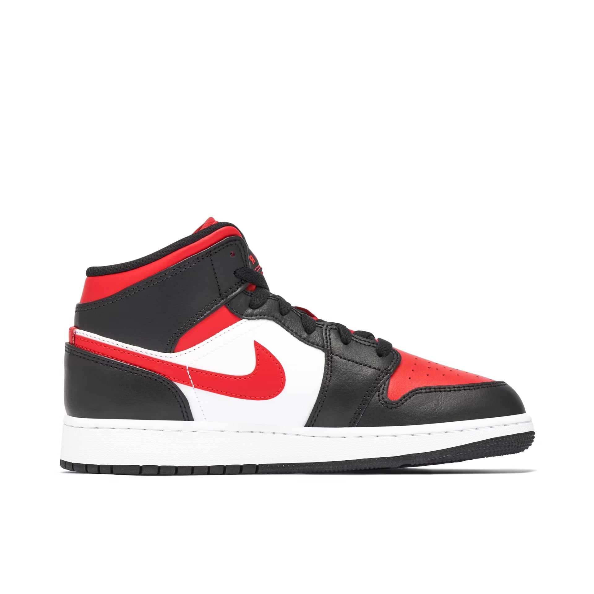 Air Jordan 1 Mid GS “Bred Toe White”