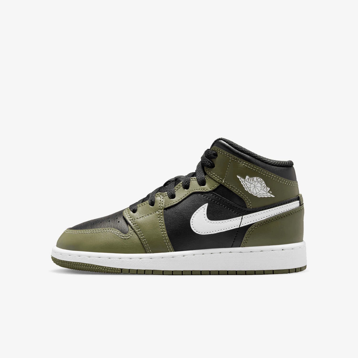 Air Jordan 1 Mid “Black/White/Olive” DQ8423 092