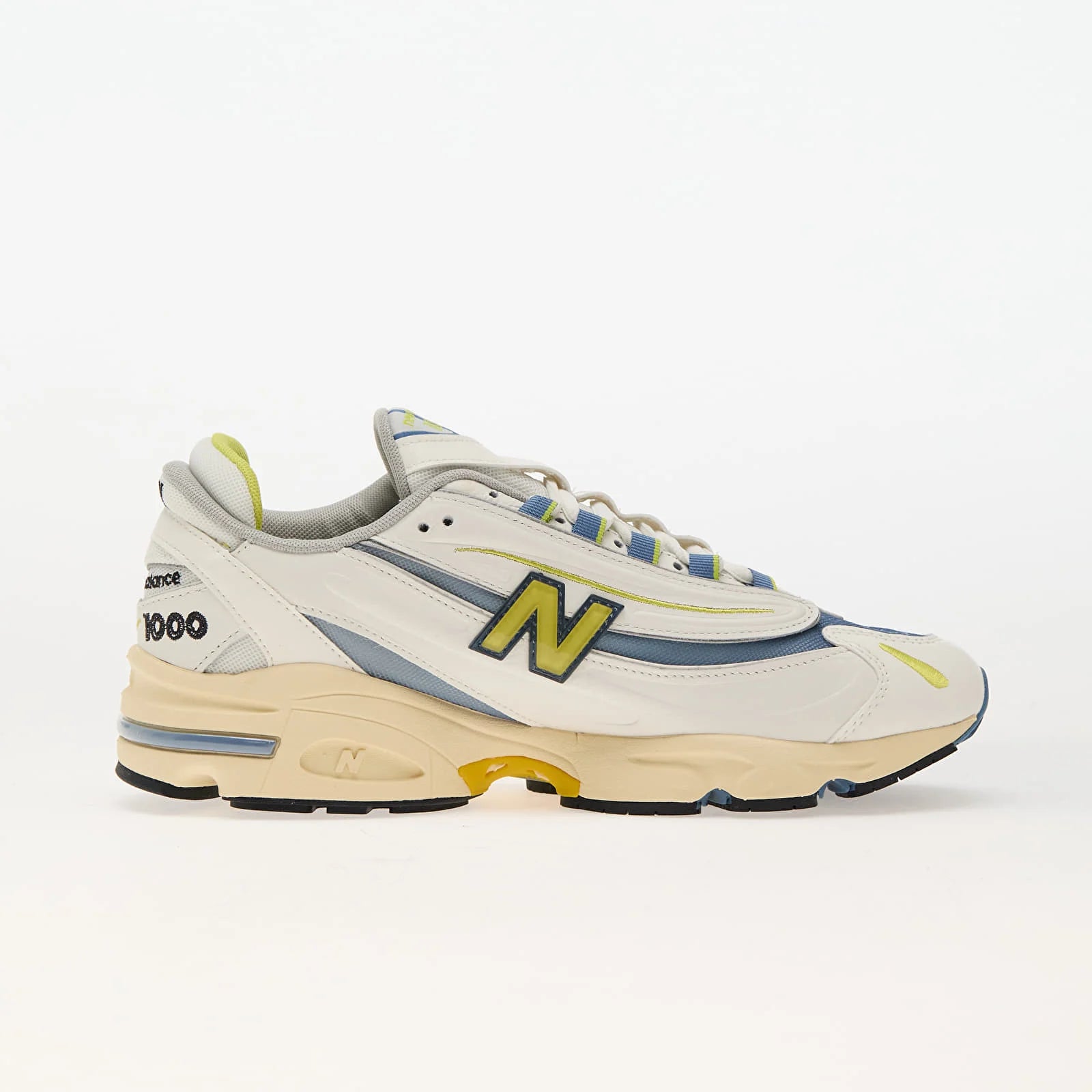 Pantofi sport New Balance 1000 Sea Salt cu design confortabil și detalii galbene și albastre