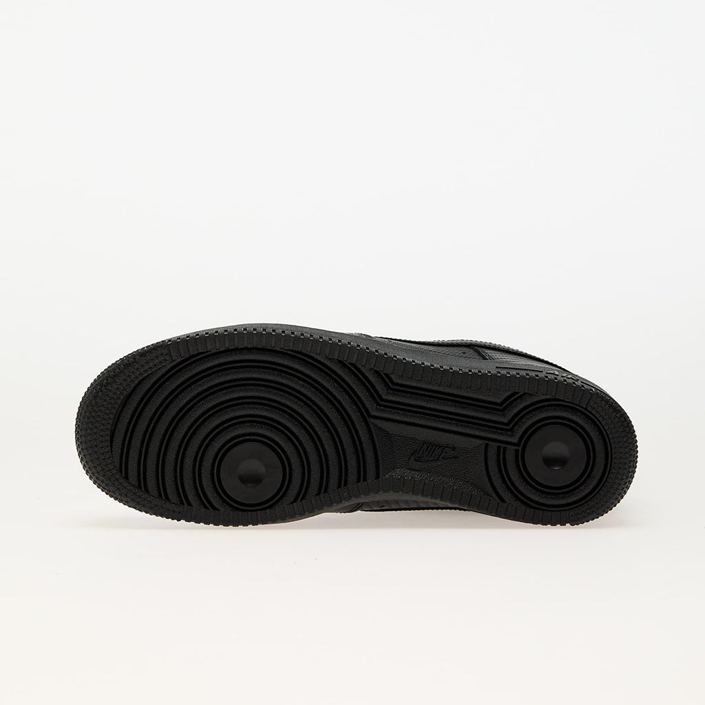 Talpa neagră a pantofului Nike Air Force 1 '07 Carbon Fiber cu model circular detaliat