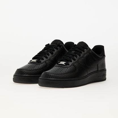 Pantofi sport Nike Air Force 1 '07 Carbon Fiber negri din piele cu detalii texturate DodResell