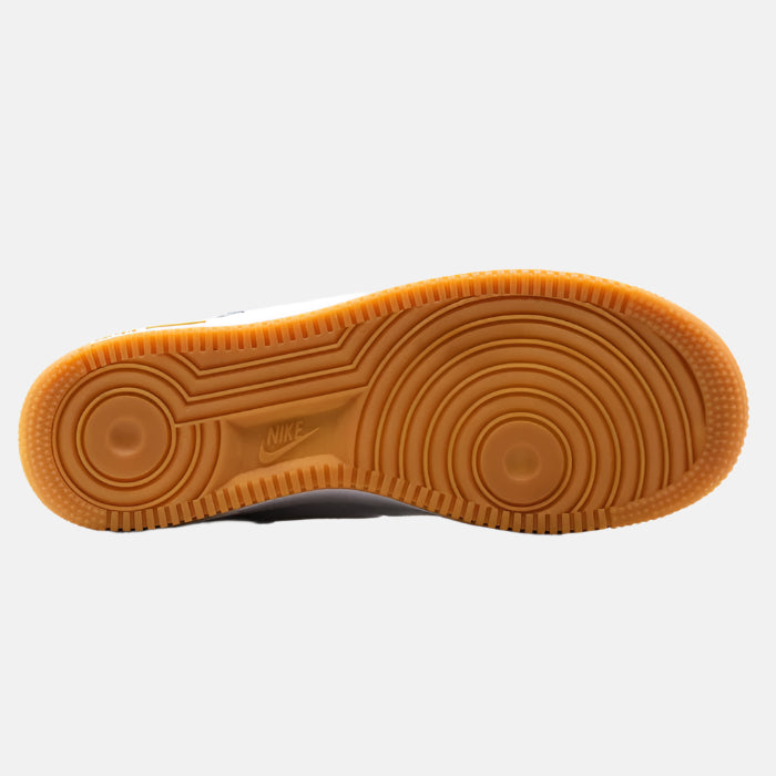 Talpă cauciuc portocalie a pantofilor Nike Air Force 1 Yellow White pentru aderență și durabilitate