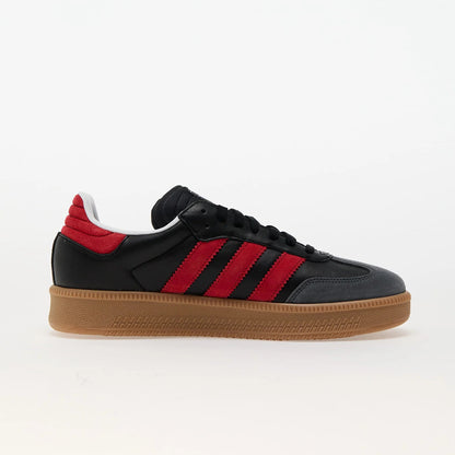 Adidas Samba XLG Core Black Better Scarlet pantofi sport bărbați cu talpă maro și dungi roșii