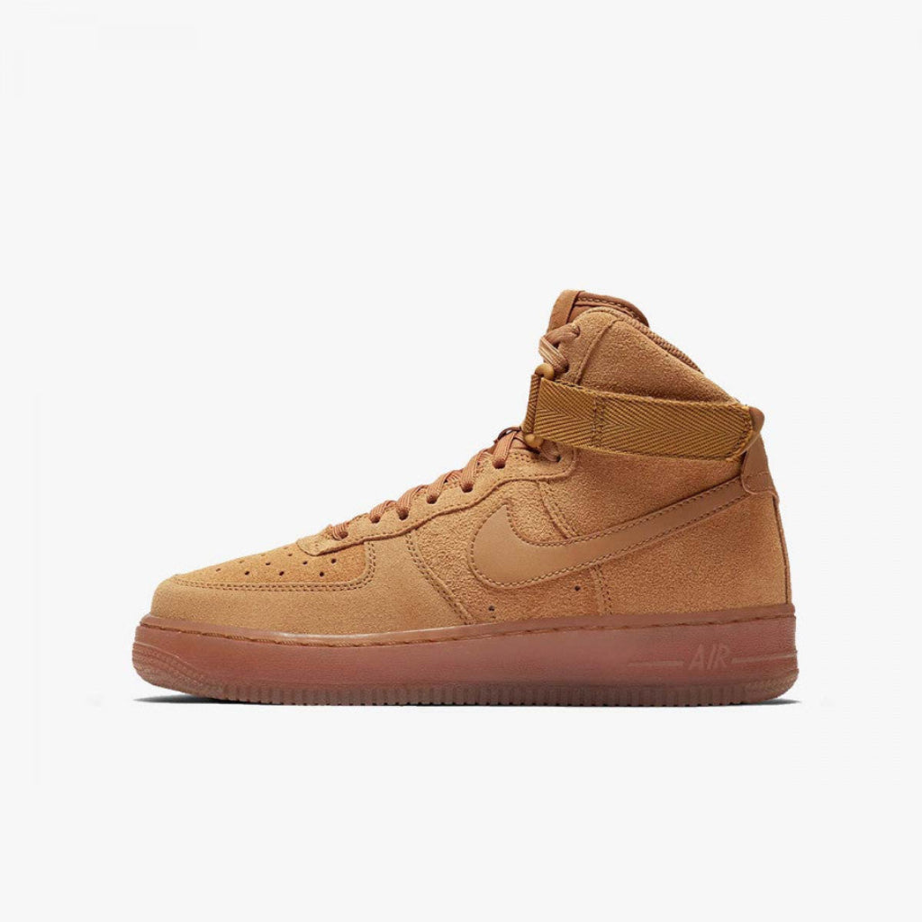 Nike Air Force 1 High LV8 Brown Suede pantofi sport maro din piele intoarsa cu talpa groasa