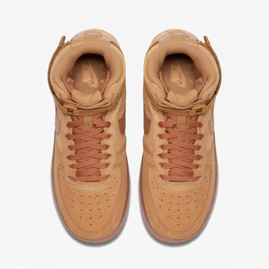 Pantofi sport Nike Air Force 1 High LV8 Brown Suede din piele întoarsă maro la vedere de sus