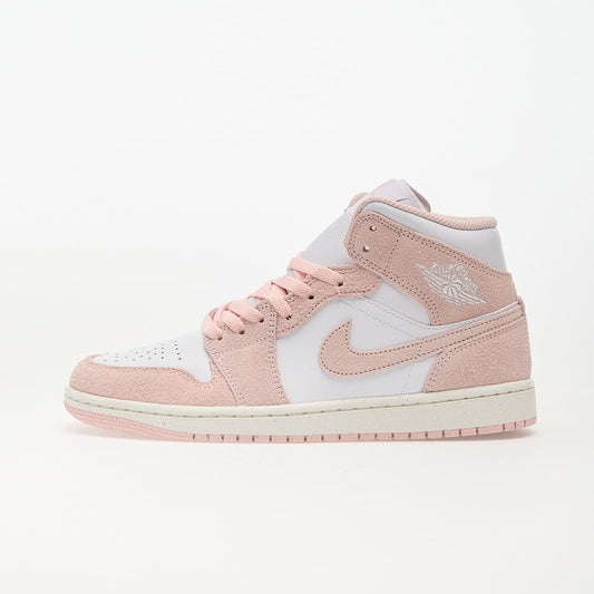 Pantofi sport Air Jordan 1 Mid SE Legend Pink roz și alb de la DodResell, stil mid-top elegant