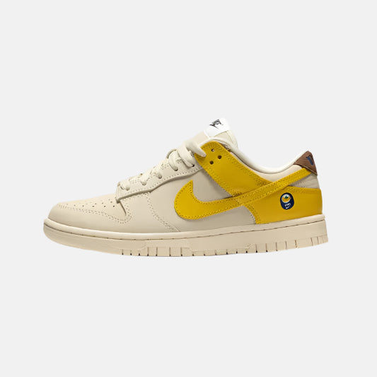 Pantofi Nike Dunk Low LX Banana bej cu detalii galbene și accente elegante pentru stil urban