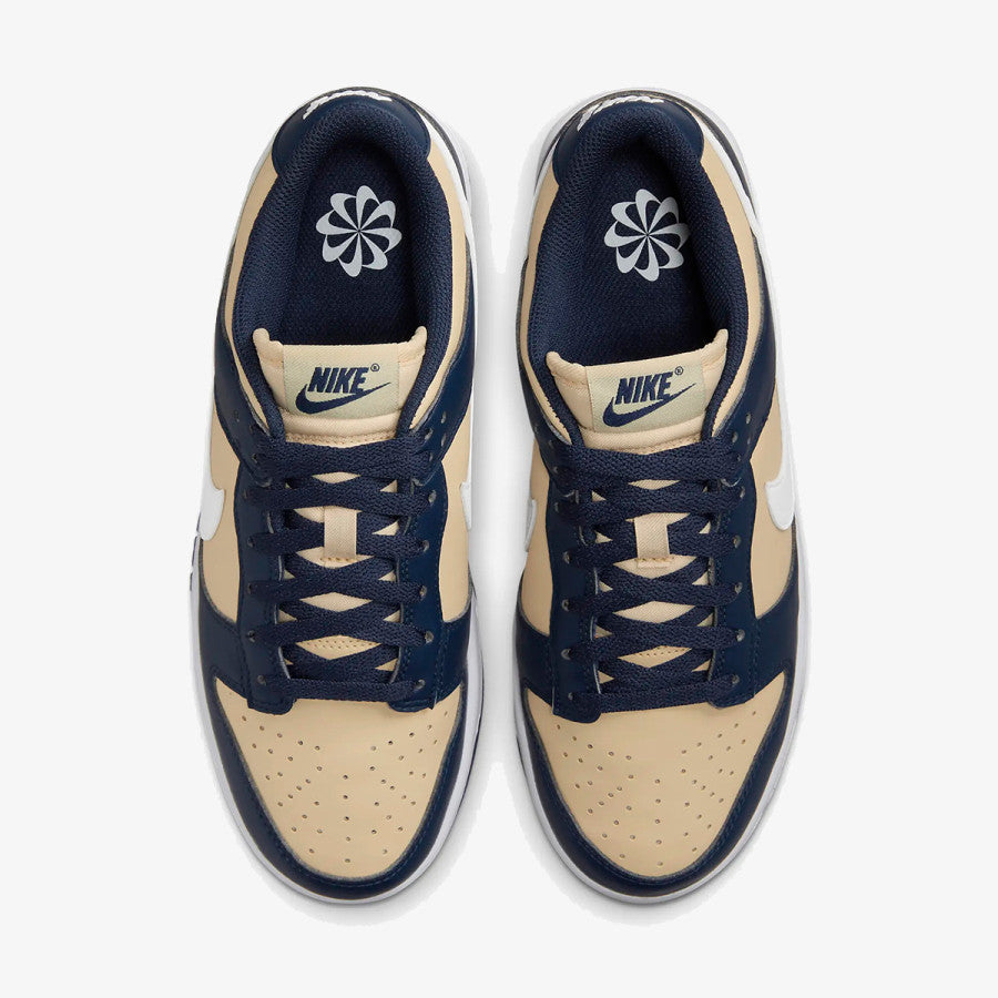 Nike Dunk Low Next Nature Midnight Navy Gold pantofi sport în nuanțe bleumarin și auriu pentru bărbați