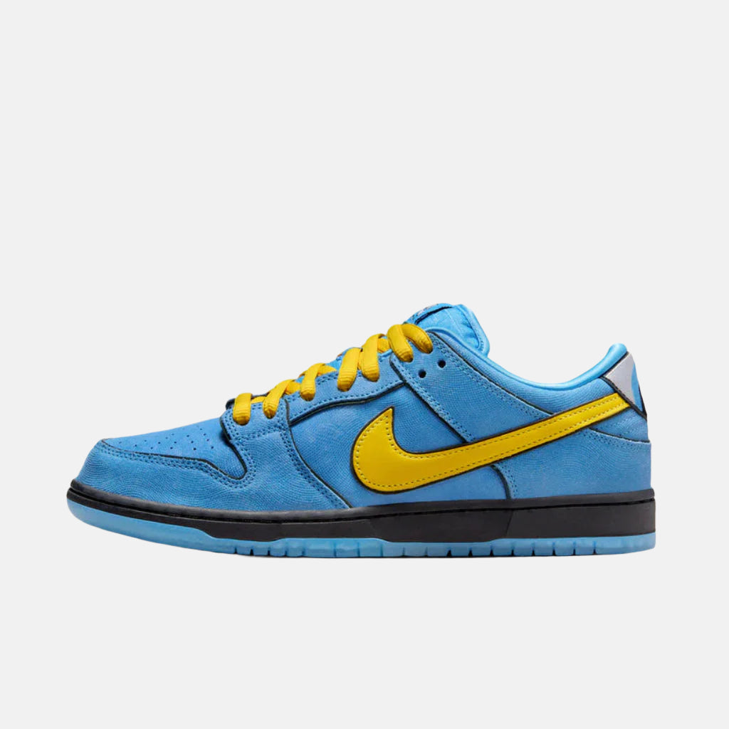 Pantofi sport Nike SB Dunk Low The Powerpuff Girls Bubbles albastre cu detalii galbene de la Dod Resell