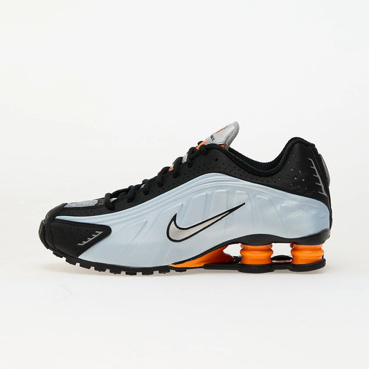 Pantofi sport Nike W Shox R4 Blue Tint Metallic Silver-Total Orange cu amortizare speciala si design modern