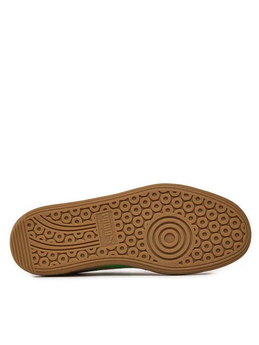 Talpă antiderapantă maro a pantofilor Puma Palermo Pink Delight Green Gum pentru stabilitate și confort